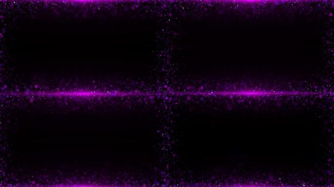4K浪漫紫色粒子边框循环通道