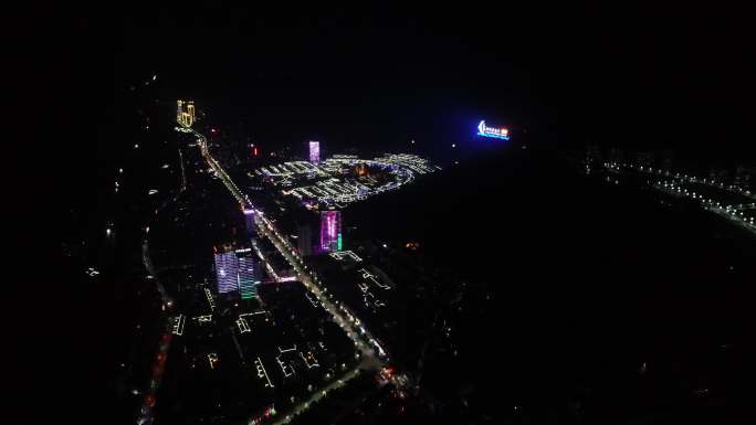 航拍贵州剑河县城夜景