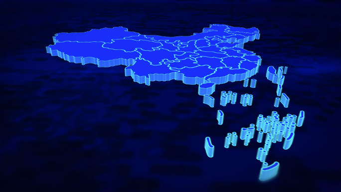 4K中国各省地图定位AE模板