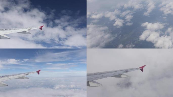 飞机穿云 看地面4K