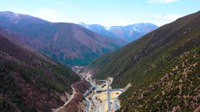 4K川藏线公路航拍素材