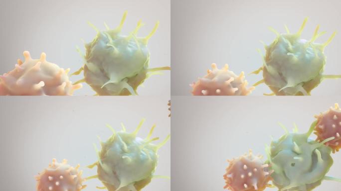 免疫细胞摧毁癌细胞3d动画