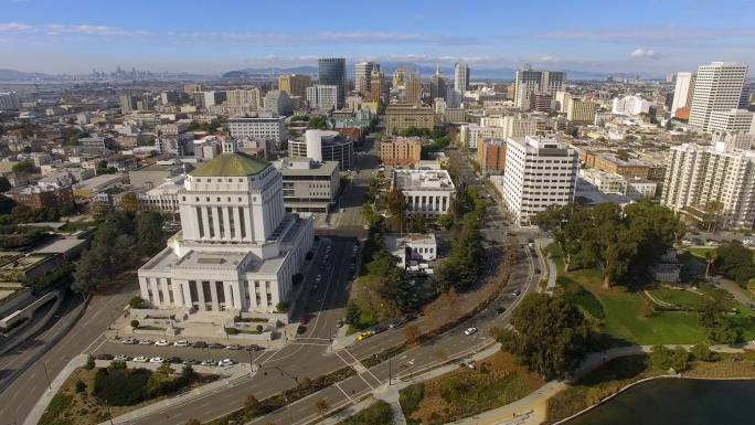 旧金山奥克兰加利福尼亚州市中心天际线