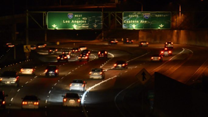 繁忙的洛杉矶高速公路