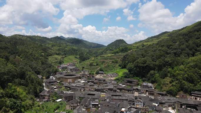 4K高帧率福建土楼群建筑