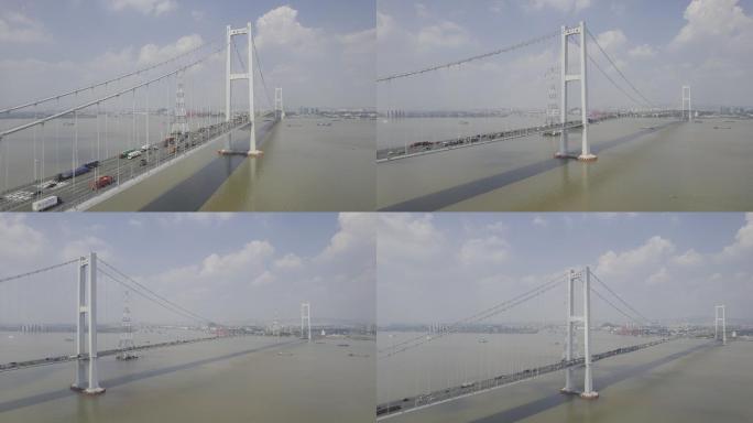 航拍5.4k广州南沙大桥