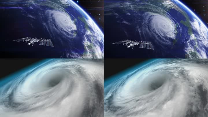 空间站视角台风眼