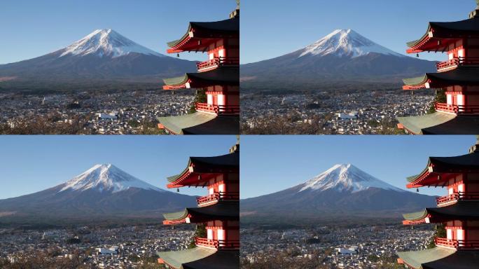 日本富士山和宝塔