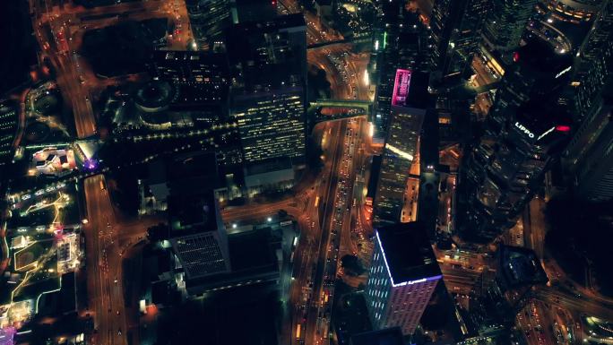 香港中区城市夜景