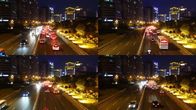 城市道路交通延时摄影