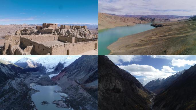 4K西藏素材米堆冰川 古格王朝