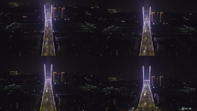徐州和平大桥夜景航拍