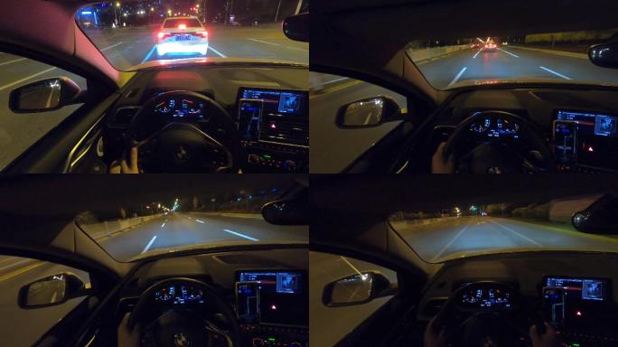 阜新夜晚车少路段（第一视角）