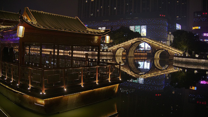 常州运河夜景篦箕巷