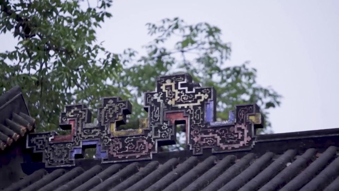 广州传统建筑红砖绿瓦