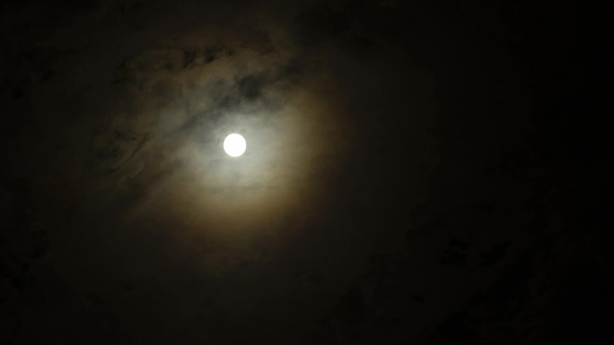 黑夜 夜空 圆月 月亮