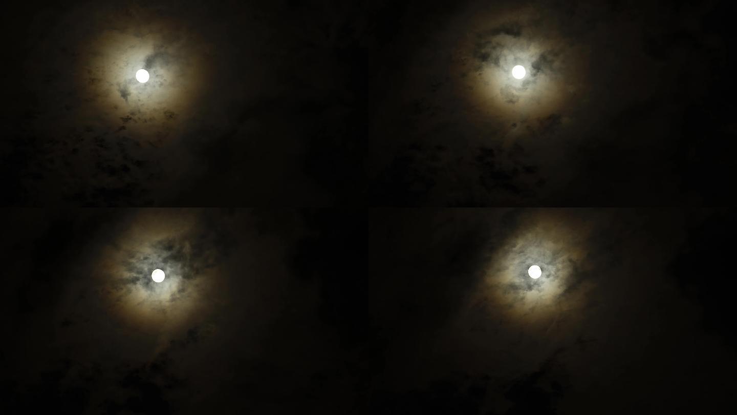 黑夜 夜空 圆月 月亮