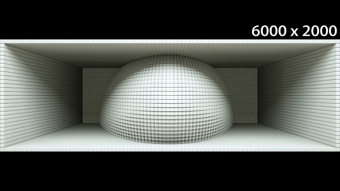 【裸眼3D】白色空间方块弧度矩阵裸眼墙体