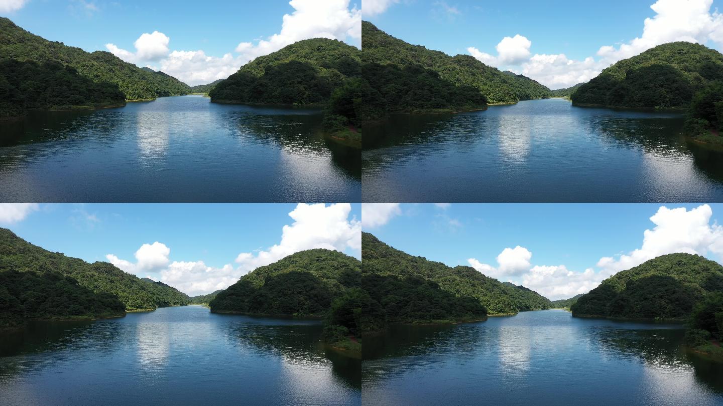 高山流水湖光白云美丽大自然惬意风景好生活