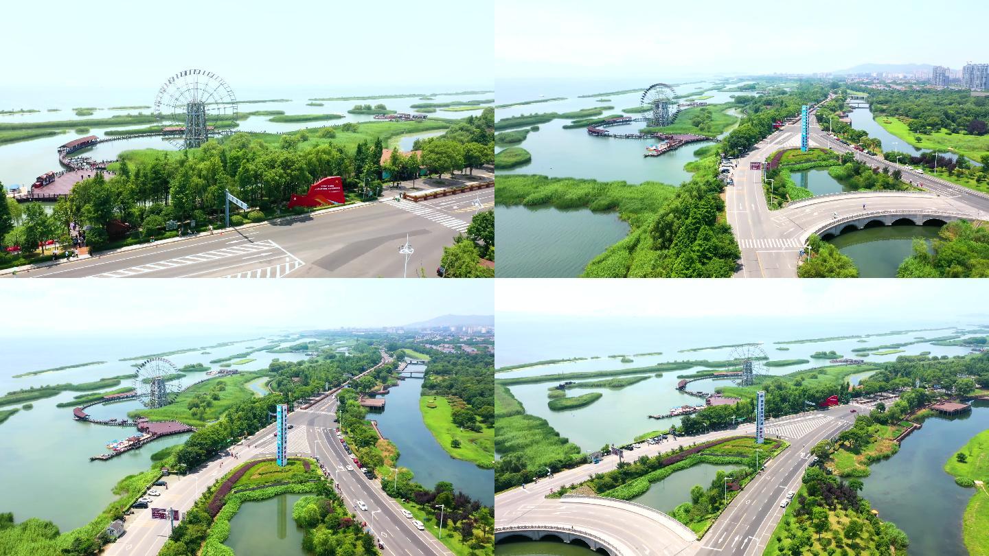 吴中太湖景区航拍