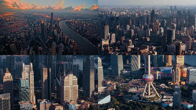 上海最新4k陆家嘴城市地标