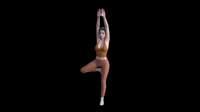 CG瑜伽美女 瘦身运动 减肥带通道