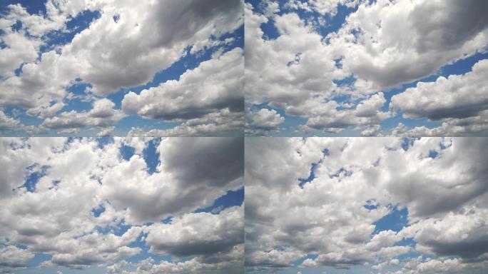 七月的夏天里蓝天白云变幻莫测，空气通透