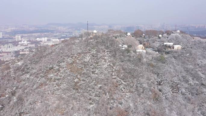 南京紫金山及天文台雪景  雪后初晴