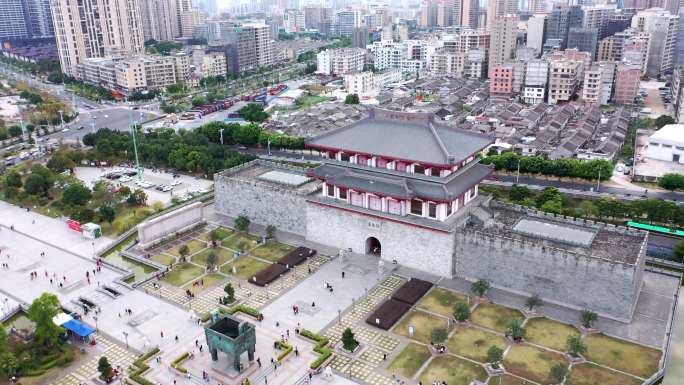 最新揭阳楼地标航拍