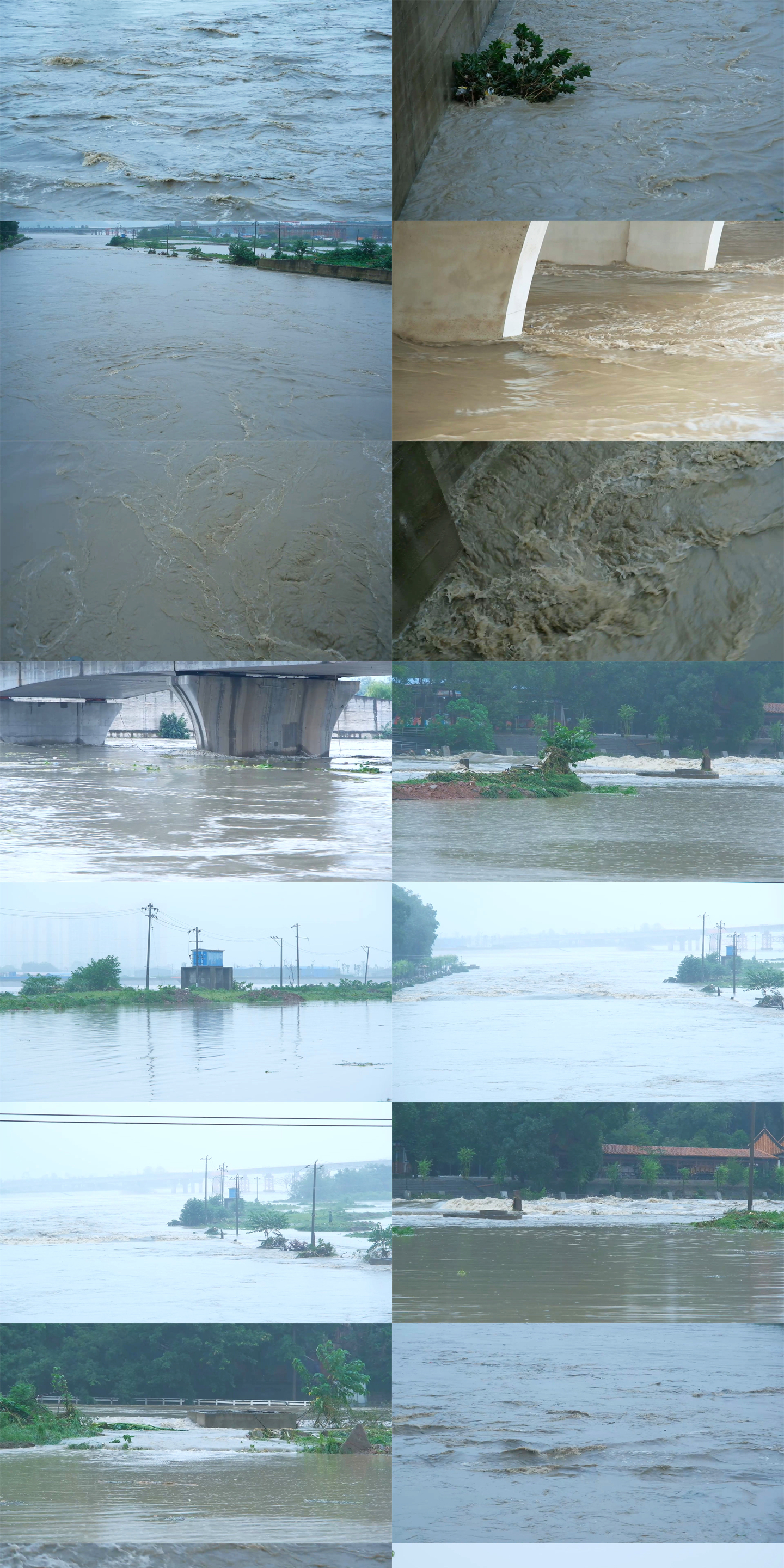 河道涨水，汛期，洪水，泄洪，河流