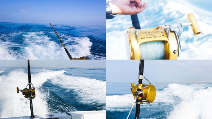 海钓鱼竿游艇钓鱼葡萄牙阿尔加维欧洲