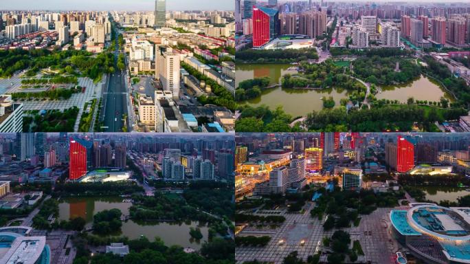 航拍城市延时