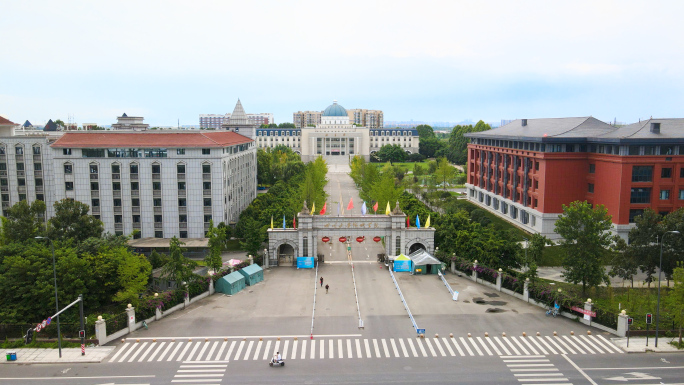 四川大学锦城学院航拍4k