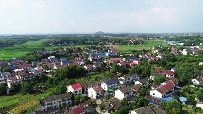4K航拍中国新农村面貌