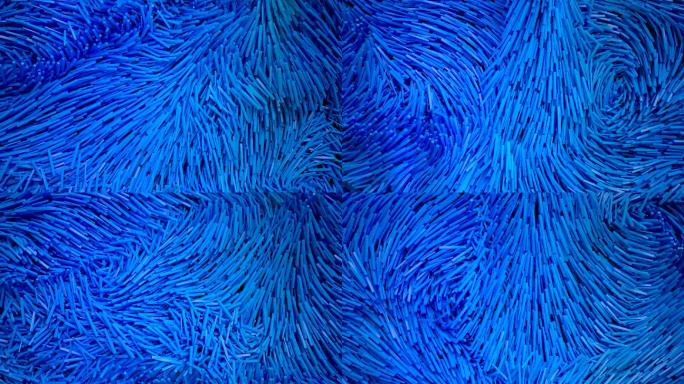 裸眼3D飘动海浪波涛汹涌抽象蓝色背景