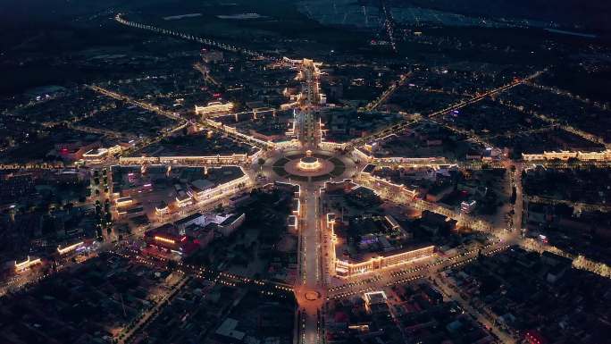 中国新疆特克斯县夜景