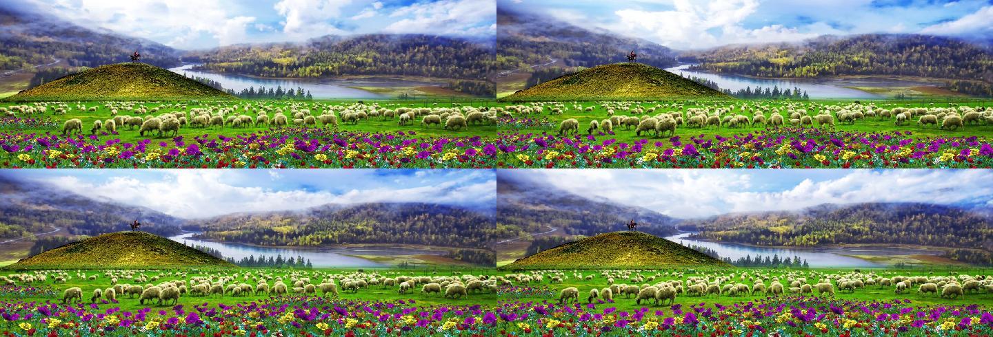 可可托海的牧羊人 新疆风光