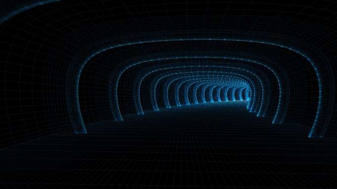 4K科技隧道点线穿梭