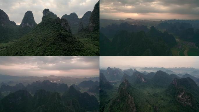 晨光中的钟山百里水墨画廊