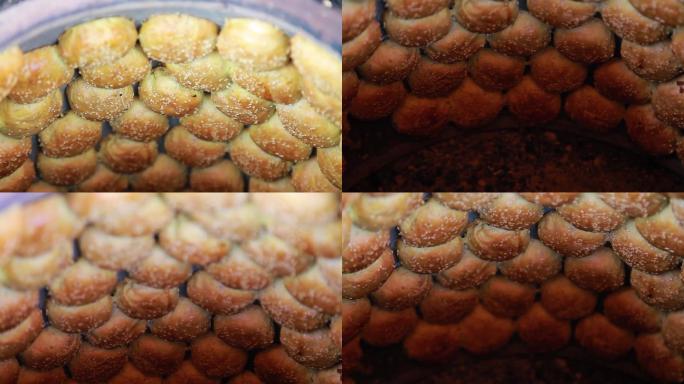 金华酥饼烤制过程
