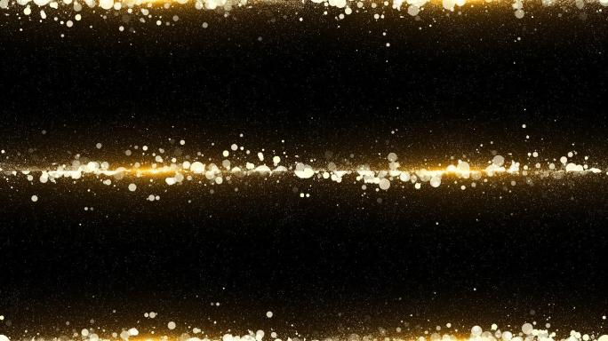 金色粒子边框修饰元素