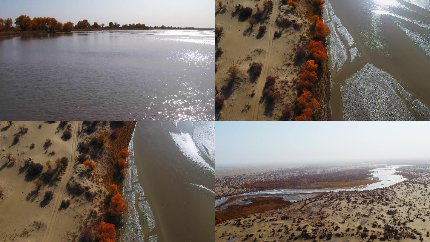 河流、流水、新疆、达里雅博依、沙漠