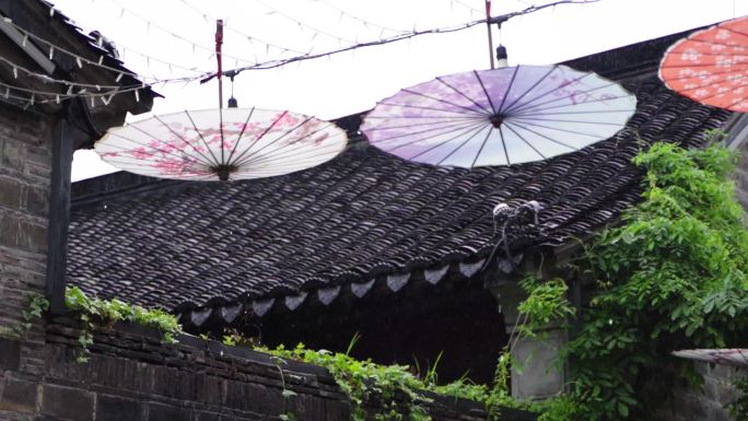 南京熙南里雨景