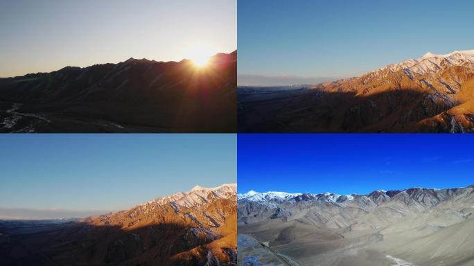 昆仑山、高山、山脉、太阳、阳光、自然风景