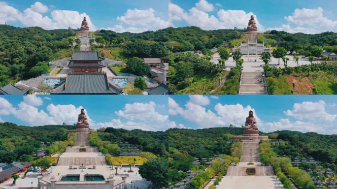 佛山航拍 西樵山航拍 南海观音像 观音像
