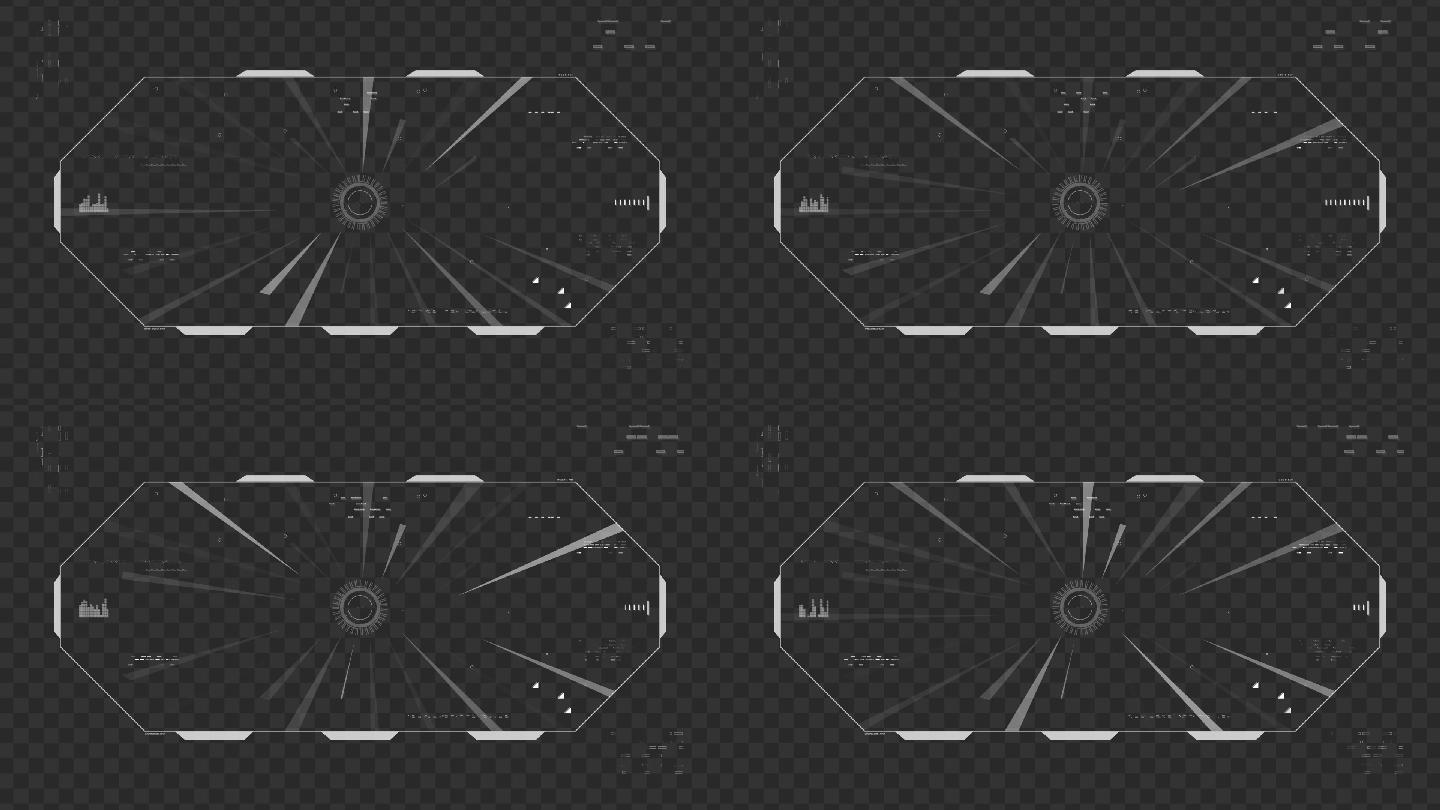 4K科幻hud望远镜边框