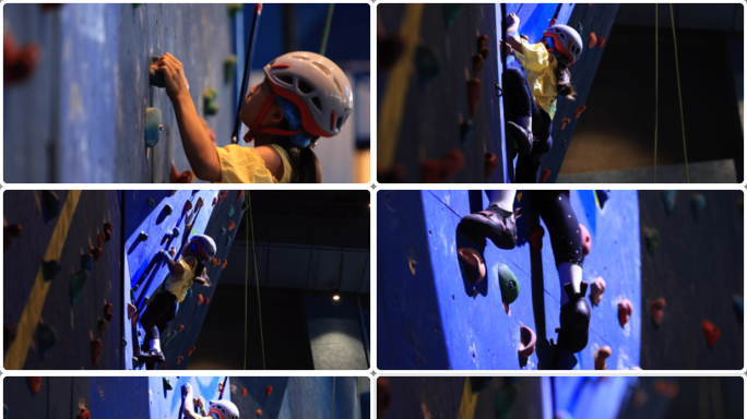 励志儿童攀岩运动训练