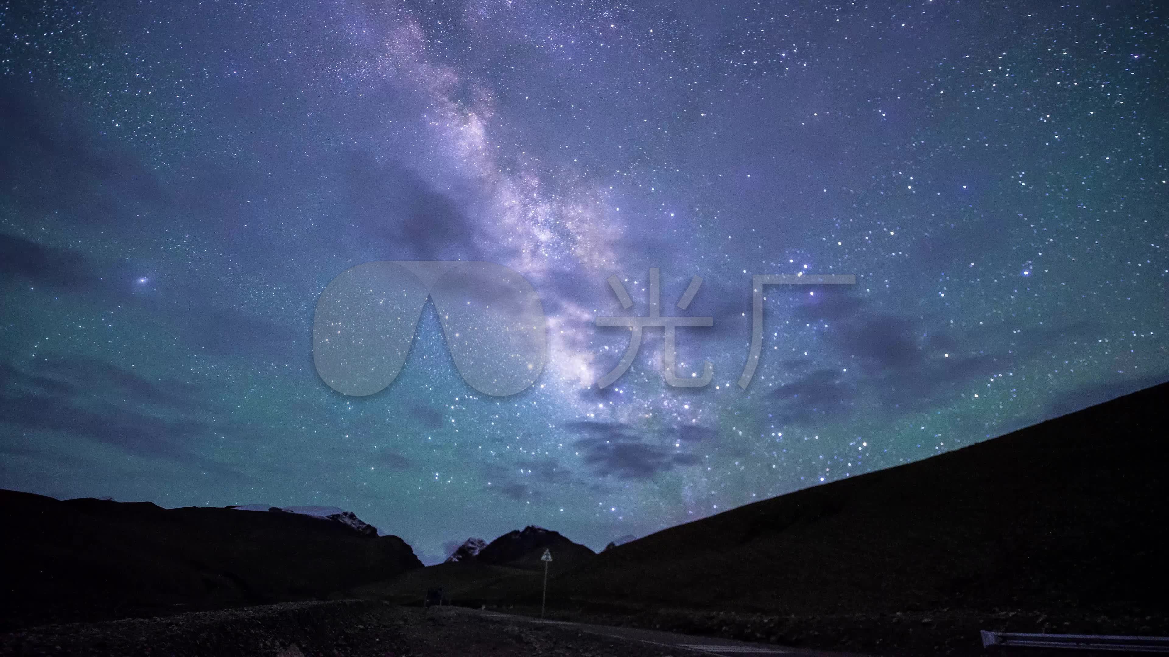 4k西藏曲登尼玛冰川星空银河延时