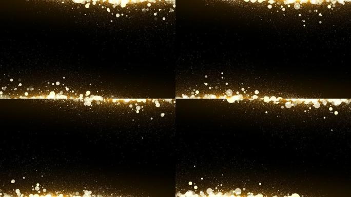 金色粒子边框修饰元素