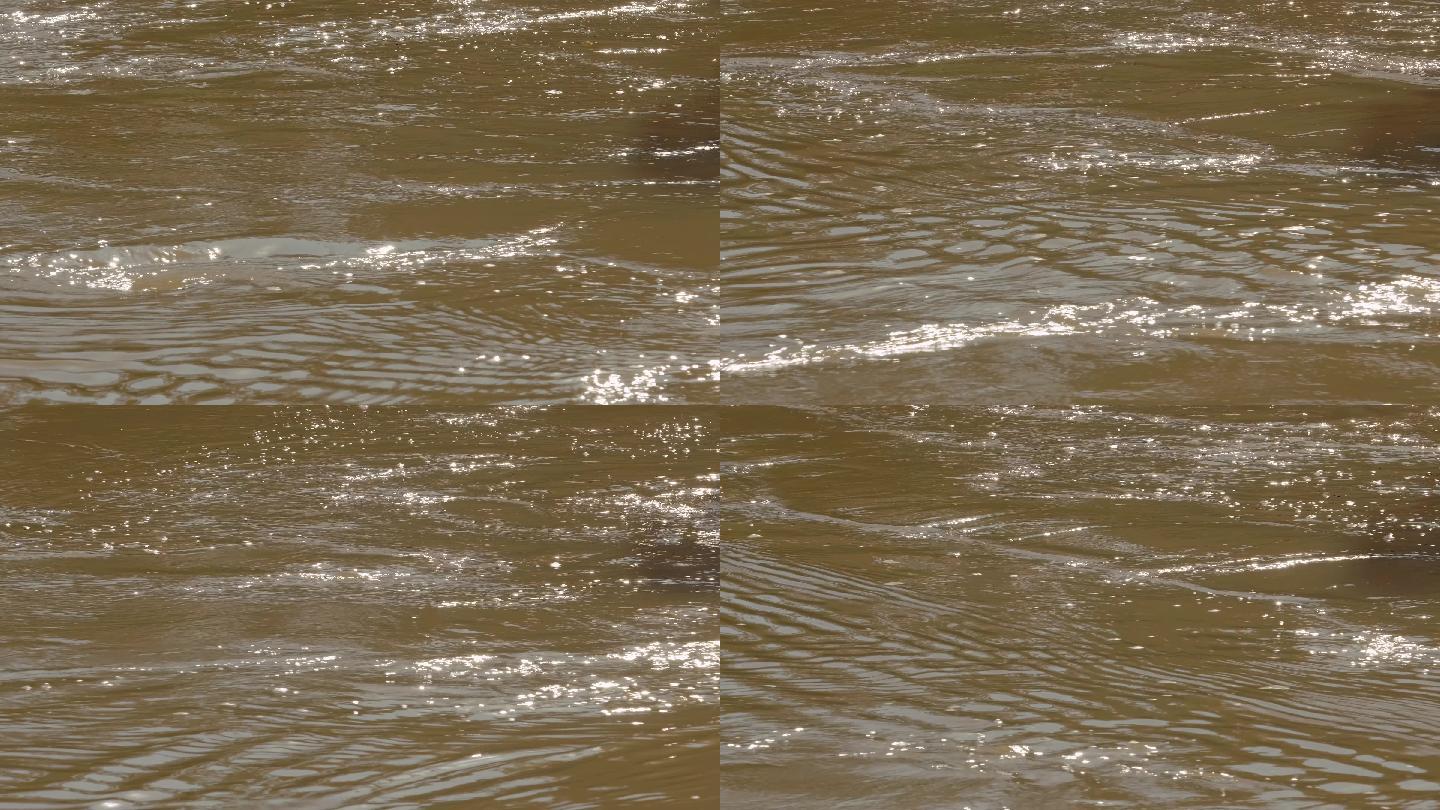 波光-流动的黄河-河水江水水面